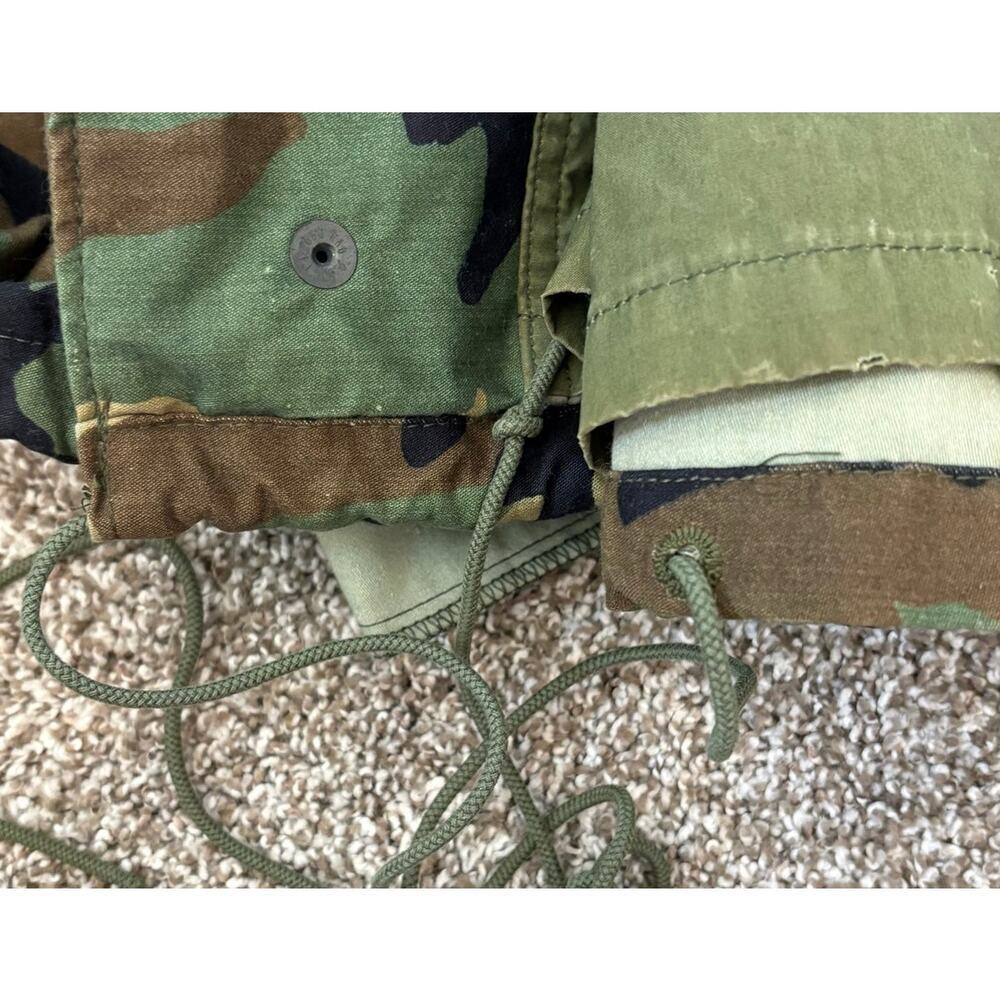 Vintage US Army M-65 Woodland Camo Field Jacket Original 1988 Liner Med Reg - Picture 15 of 16
